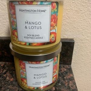 2 Mango & Lotus Huntington Home Candles Discontinued